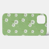 Paardenbloempatroon op groene achtergrond Case-Mate iPhone case (Achterkant (horizontaal))