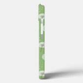 Paardenbloempatroon op groene achtergrond Case-Mate iPhone case (Achterkant / Links)