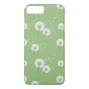Paardenbloempatroon op groene achtergrond Case-Mate iPhone case
