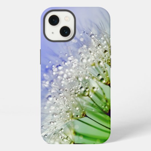 Paardenbloempluizen met dauwdruppels iPhone hoesje (Achterkant)