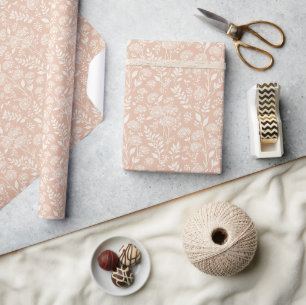 Paardenbloemwei Neutraal - Warm Abrikoos Cadeaupapier