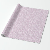 Paardenbloemwei Neutraal - Warm Lila Cadeaupapier (Uitgerold)