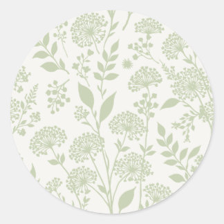 Paardenbloemwei Zachte Olijf - Neutraal Ronde Sticker