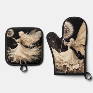 Paardenbloemwensen Ovenwant & Pannenlap Set