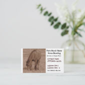 Paardenboarding of Stables Visitekaartje (Staand voorkant)