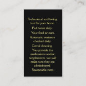 Paardenboarding Stapels Visitekaartje (Achterkant)