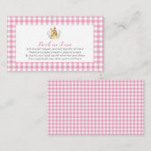 Paardenboerderij baby shower uitnodiging roze (Voorkant / Achterkant)