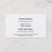 PaardenBoerderij Equestrian Trainer Horseback Ridi Visitekaartje (Achterkant)