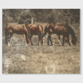 PaardenBoerderij Land Rustisch Western Cadeaupapier (Vlak)