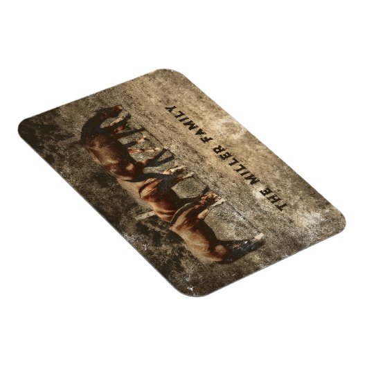 PaardenBoerderij Land Rustisch Western Magneet (Rechterzijde)