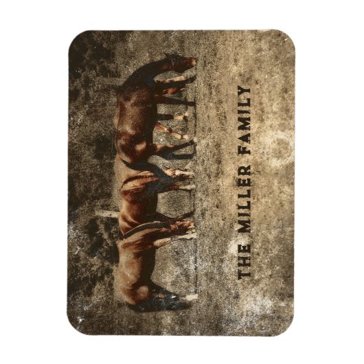 PaardenBoerderij Land Rustisch Western Magneet (Verticaal)