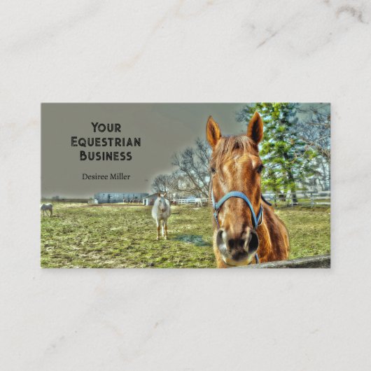 PaardenBoerderij Rustisch land Visitekaartje (Voorkant)