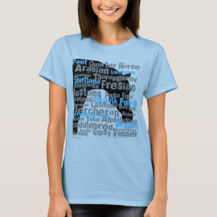 Paardenbont Dames T-Shirt Blue