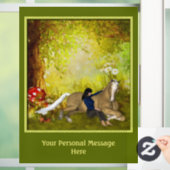 Paardenbos en meisje-Fantasy-bos, gepersonaliseerd Raamsticker (Huis)