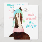 Paardenbreien gehaakte Kerst pet sjaal Feestdagenkaart (Voorkant / Achterkant)