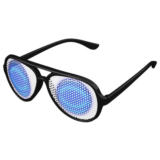 Paardenbril - Blauwe Orbs Aviator Zonnebril (Gekanteld)