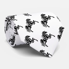 Paardenbroncos mustangs op elk kleurig Stropdas