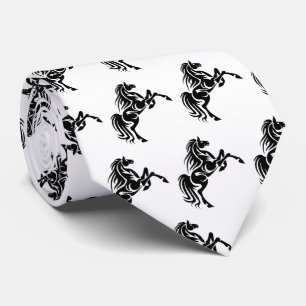 Paardenbroncos mustangs op elk kleurig Stropdas