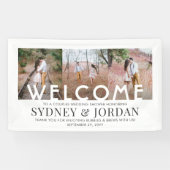 Paardenbruiloft Eenvoudig 3 Foto Welkom Spandoek (Horizontaal)