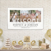 Paardenbruiloft Eenvoudig 3 Foto Welkom Spandoek