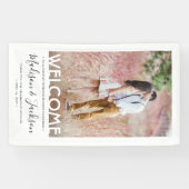 Paardenbruiloft Eenvoudige foto Welkomstbanner Spandoek (Horizontaal)