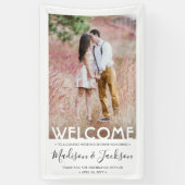 Paardenbruiloft Eenvoudige foto Welkomstbanner Spandoek (Verticaal)