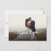 Paardenbruiloft Foto met briefje Hartelijk dank Notitiekaartje (Voorkant)