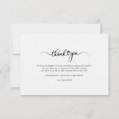 Paardenbruiloft Foto met briefje Hartelijk dank Notitiekaartje (Achterkant)