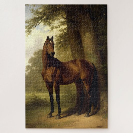 paardenbruine paardenpestschilders legpuzzel (Verticaal)