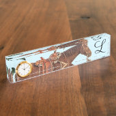 Paardenbureau Naamplaat Naambordje (Zijkant)