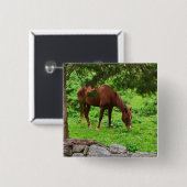 PaardenButton Vierkante Button 5,1 Cm (Voorkant /achterkant)