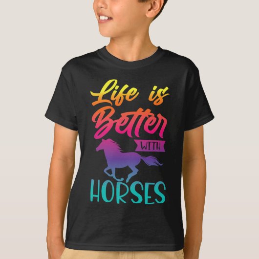 Paardencadeaus voor meisjes. Rijden2 T-shirt (Voorkant)