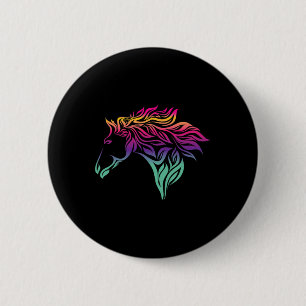 Paardencadeaus voor meisjes. Rijden8 Ronde Button 5,7 Cm