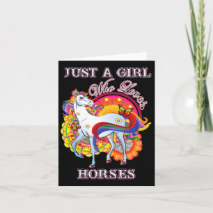 Paardencadeaus voor vrouwen, gewoon een meisje dat kaart