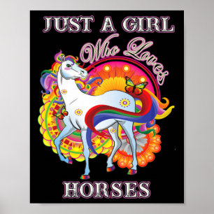 Paardencadeaus voor vrouwen, gewoon een meisje dat poster