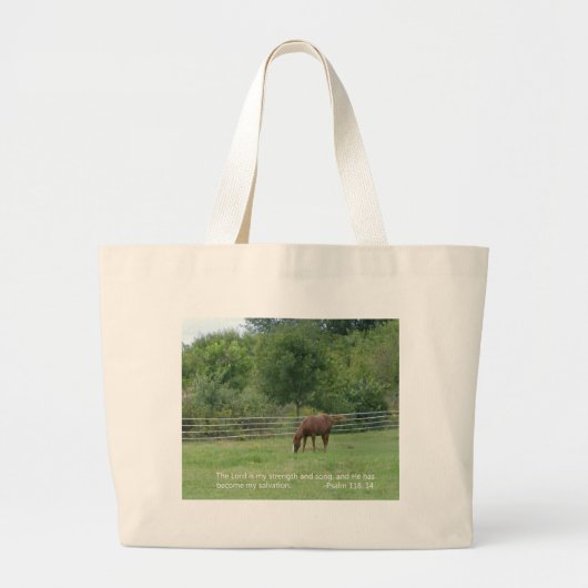 PaardenCanvas tas met geschrift (Voorkant)