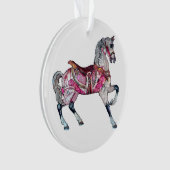 Paardencarrousel Acrylversieringsmiddel Ornament (voorkant)