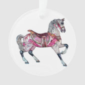 Paardencarrousel Acrylversieringsmiddel Ornament (voorkant)