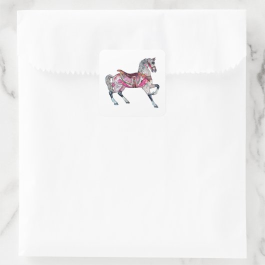 Paardencarrousel Sticker (Tas)