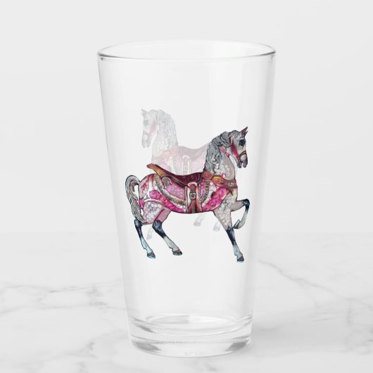 Paardencarrouselbekerglas Glas (Achterkant)