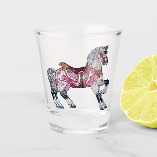 Paardencarrouselglas Shot Glas (Voorkant)