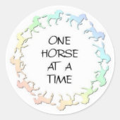 paardencircel ronde sticker (Voorkant)