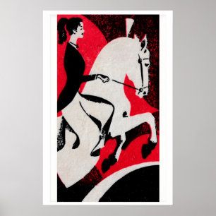 Paardencircus Matchbox Kunstprint, Russische Vinta Poster