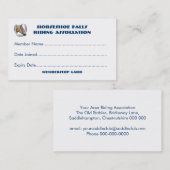 Paardenclub of groepslidmaatschap visitekaartje (Voorkant / Achterkant)