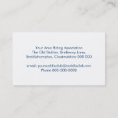 Paardenclub of groepslidmaatschap visitekaartje (Achterkant)