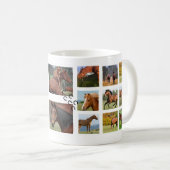 Paardencollage foto-Mok (rond) Koffiemok (Voorkant rechts)