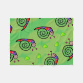 Paardencover op groene achtergrond fleece deken (Voorkant (Horizontaal))