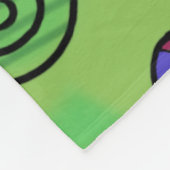 Paardencover op groene achtergrond fleece deken (Hoek)