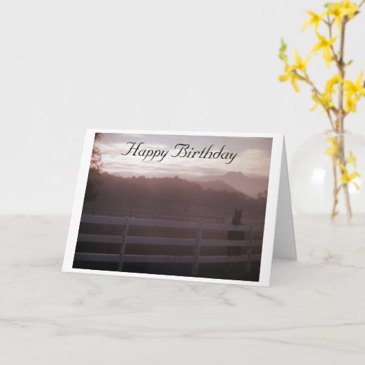 "PAARDENDAGERAAD TOT ZONSONDERGANG OP UW SPECIALE  KAART (Gele Bloem)