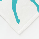 Paardendededeken met een persoonlijke naam. fleece deken (Hoek)